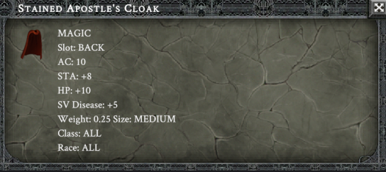 STAINED APOSTLE'S CLOAK item card